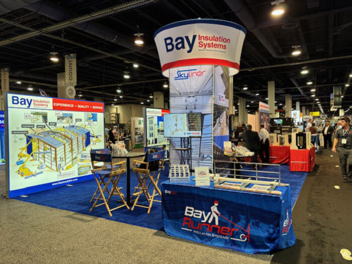 pictures of Bay Insulation Systems' booth at Metalcon 2025
